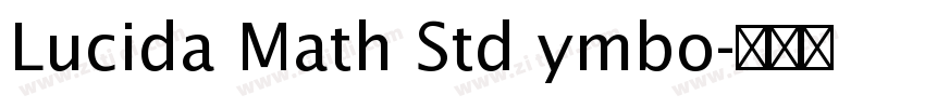 Lucida Math Std ymbo字体转换
